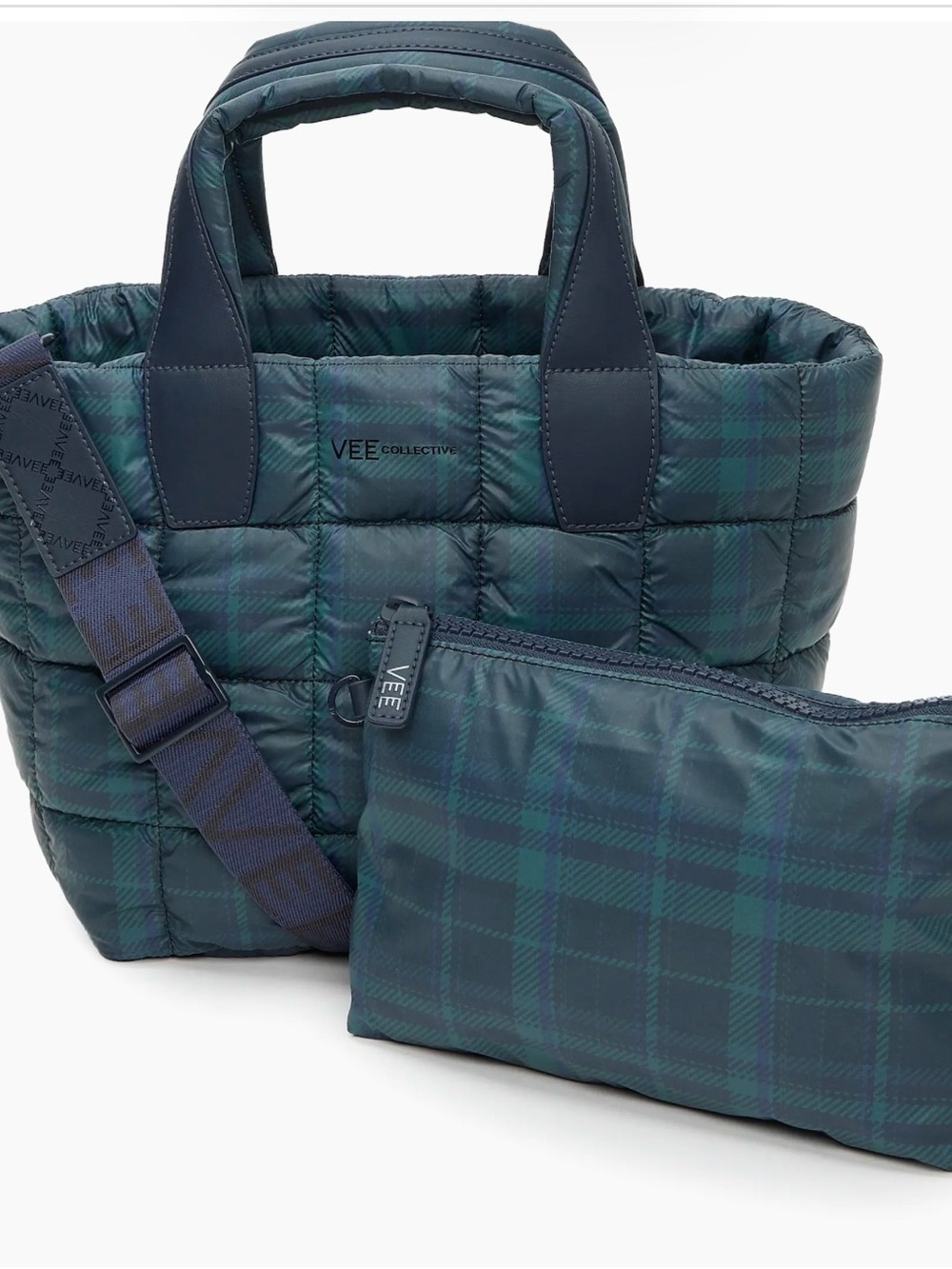 NWT VEE Collective Porter Small Plaid Tote - Picture 2 of 13